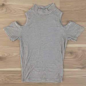 Striped Off-The-Shoulder Crop Top